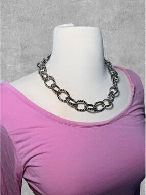 Silver Cable Link Chain Necklace – David Yurman Inspired | Statement Jewelry